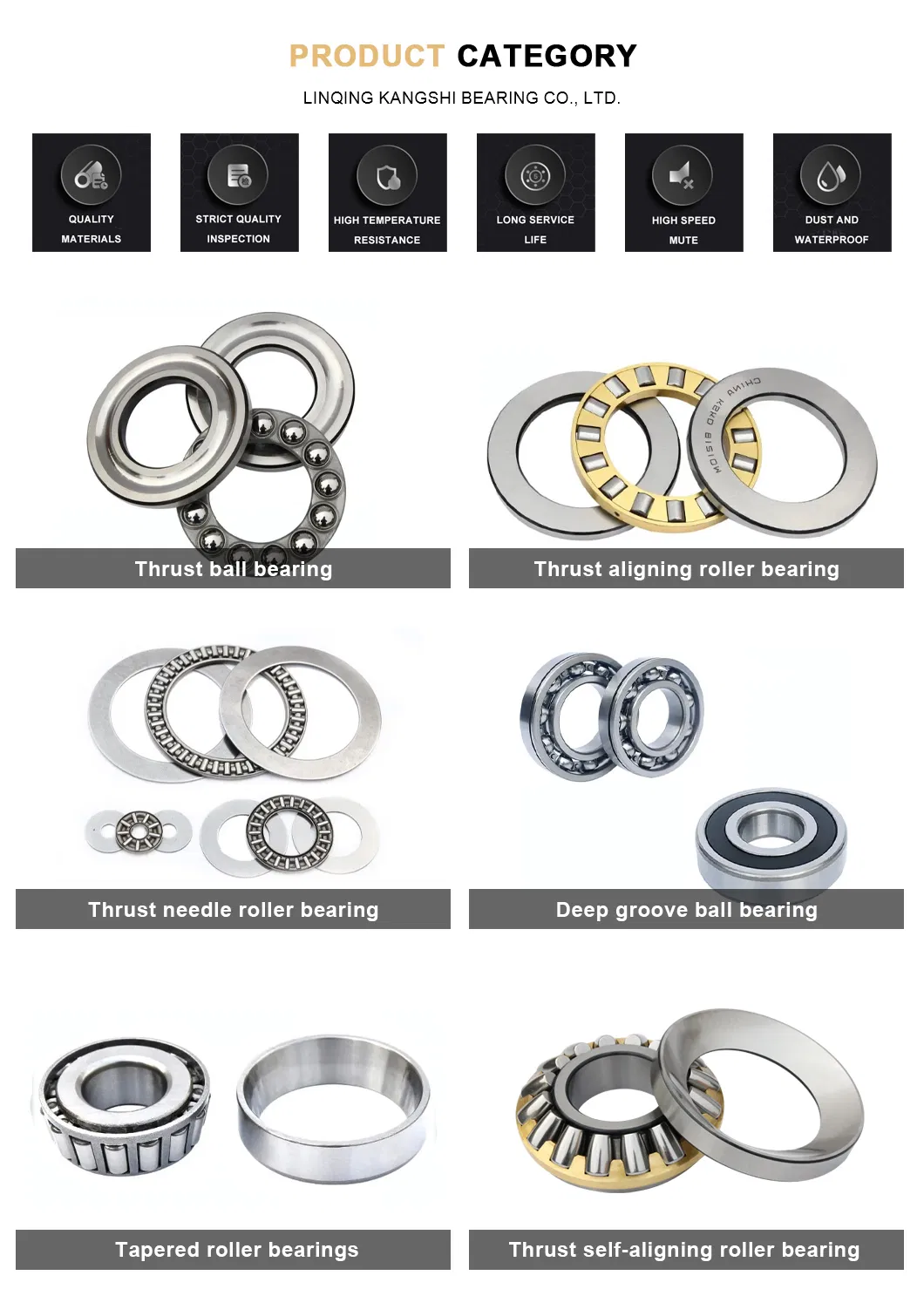 Single Row Tapered Roller Bearings Thin Walled Excavator Taper Roller Bearings
