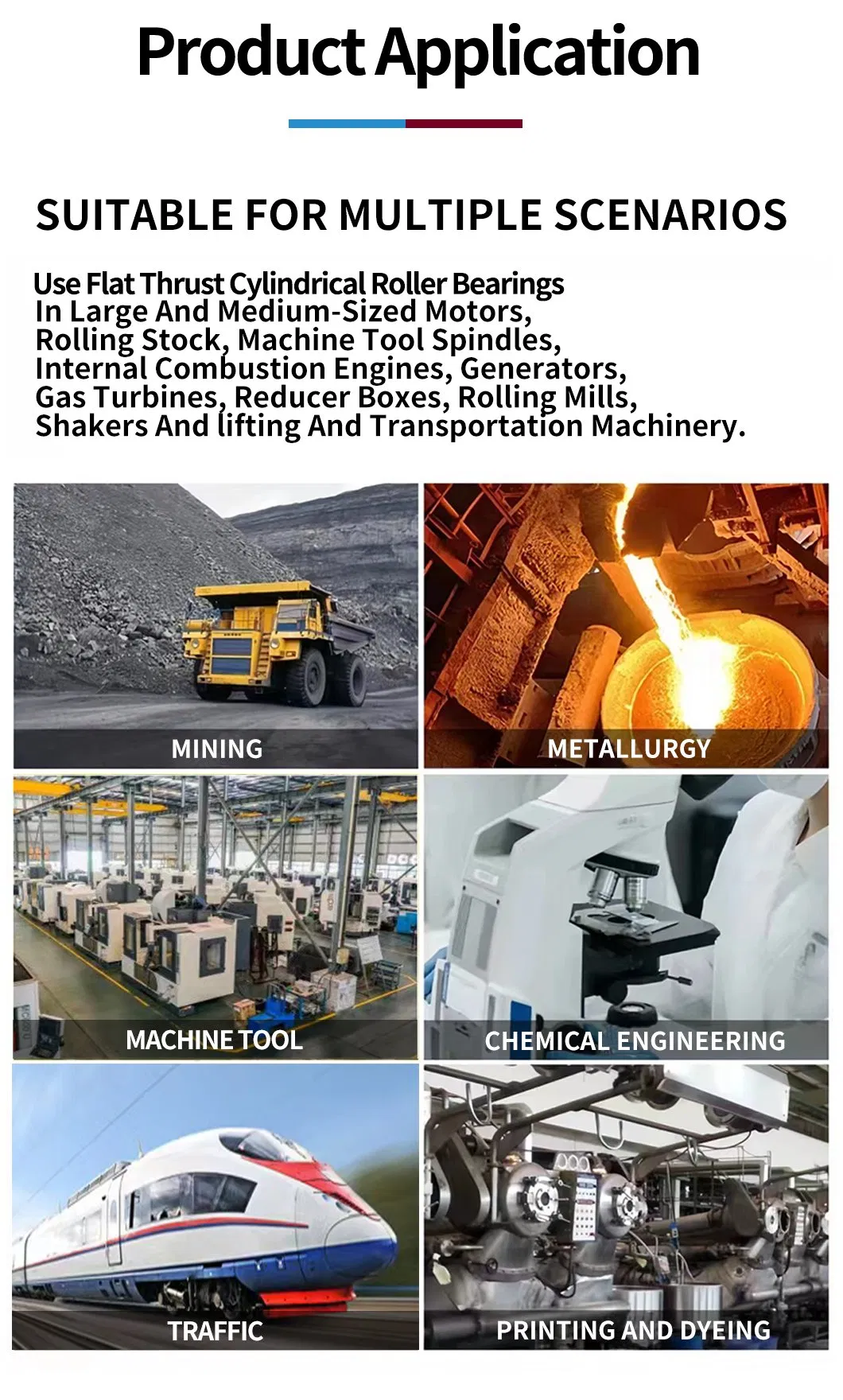 1688manufacturers Supply Long Life Thrust Cylindrical Roller Bearings 81209m 81210m 81211 M 81212m 81213mbearings for Auto Machinery Parts Nine Types of Bearing
