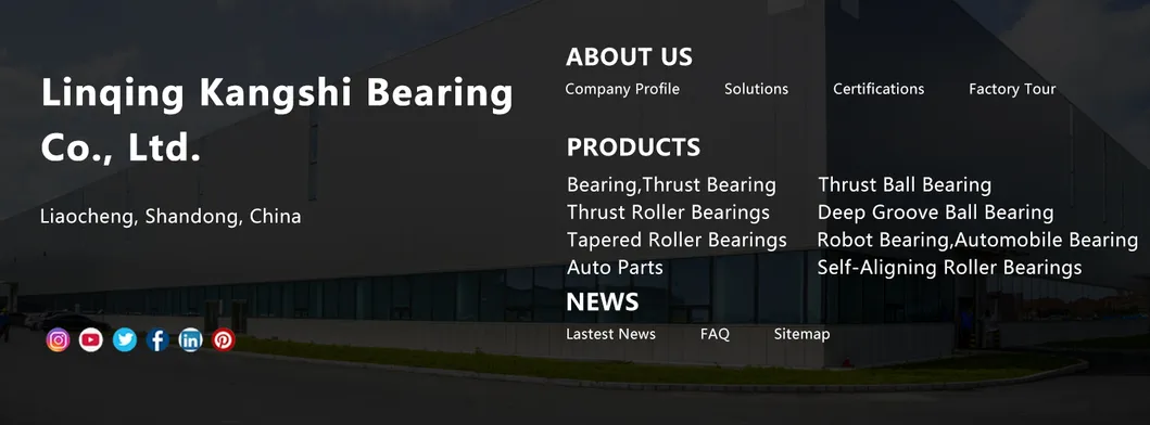 Motor Pressure Bearing Flat Thrust Ball Bearing Thrust Bearing 51156m 51160m 51164m 51168m 51172m 51176m Bearings for Auto Machinery Parts Bearing