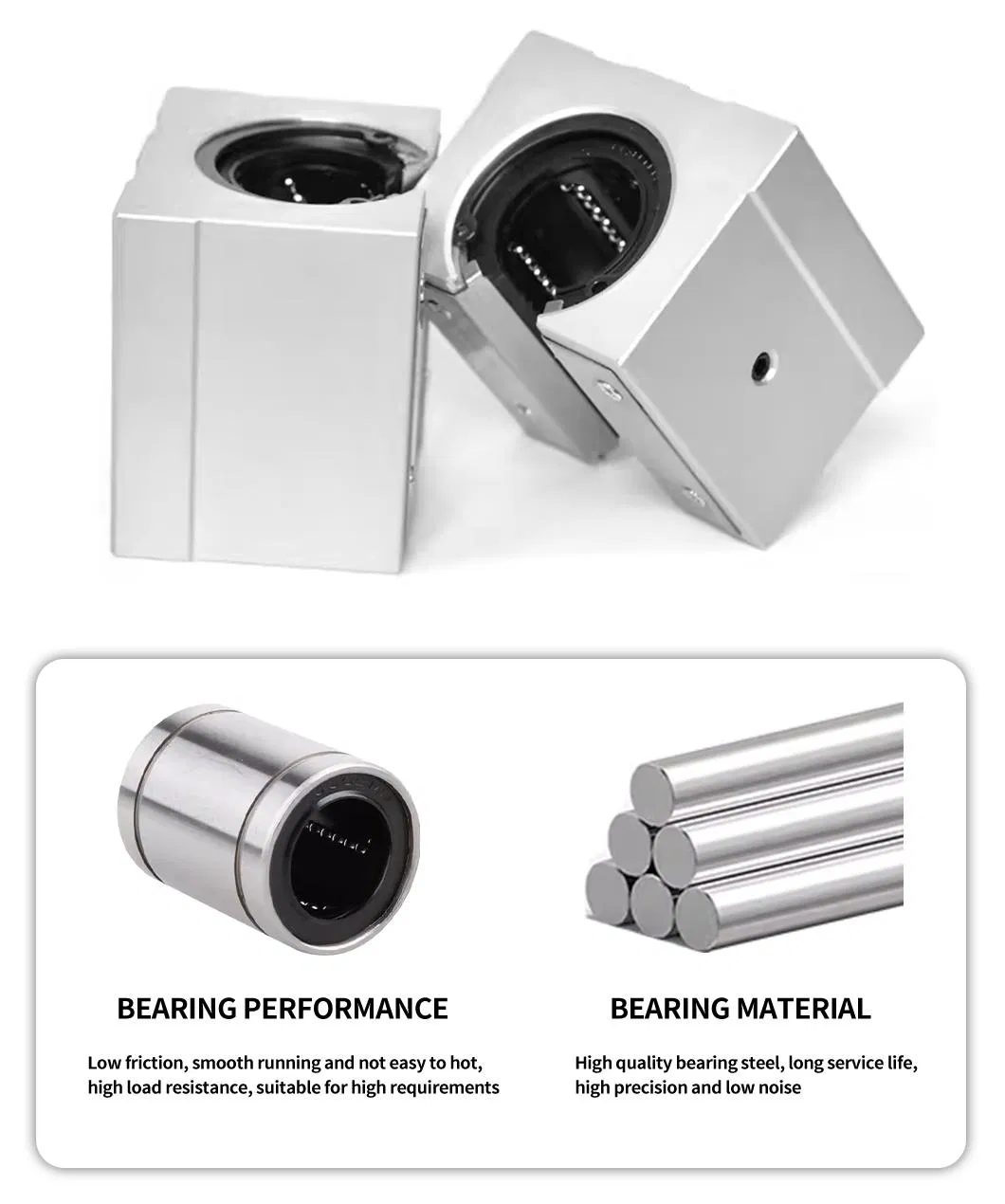 High Load Linear Bearing SBR Series Bearings SBR10uu SBR12uu SBR13uu Suitable for CNC Machine Tools Textile Machinery Bearings Linear Motion Bearing