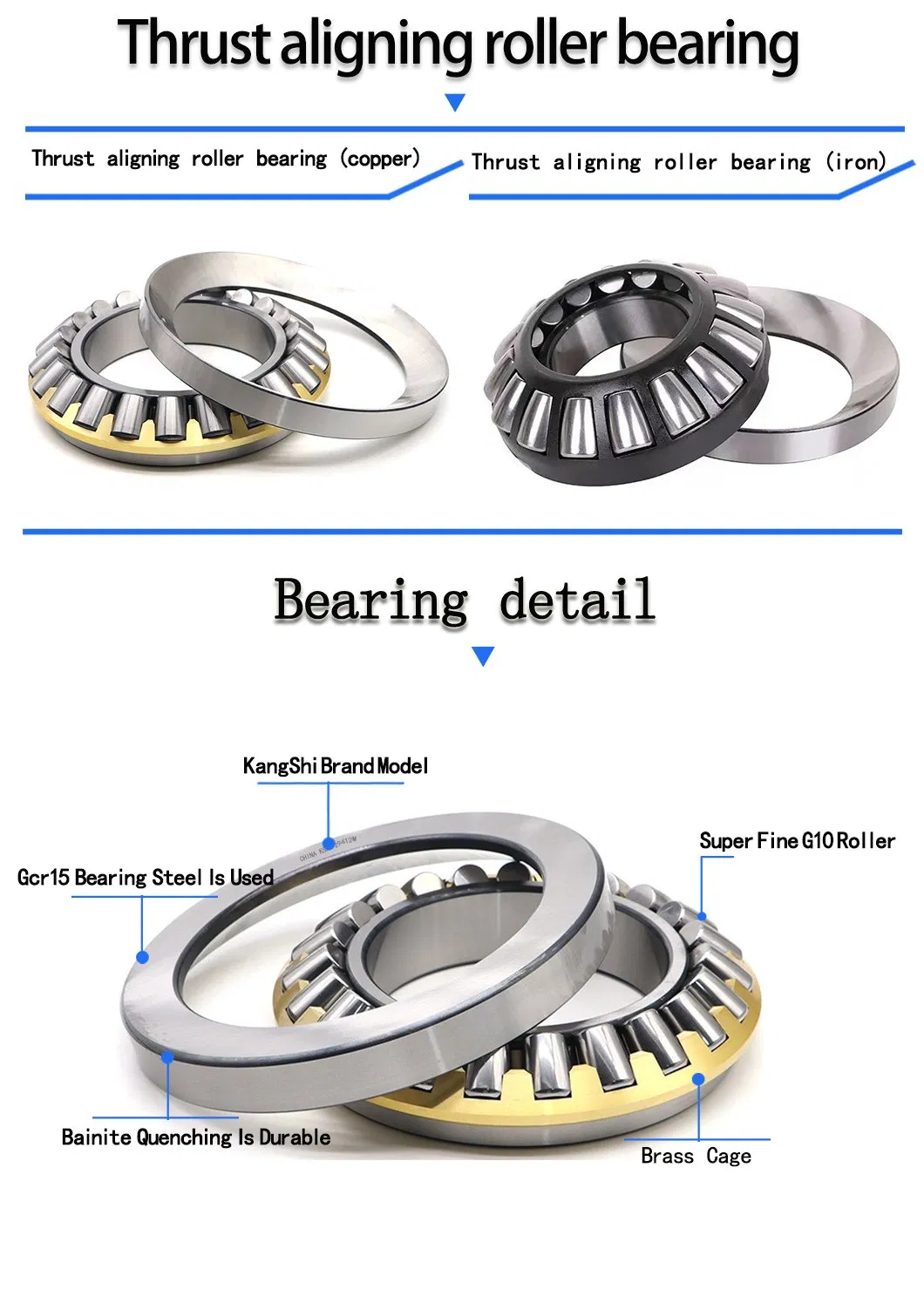 Chinese Bearing Manufacturer Price Good Noise Low Profile Roller Bearing 29422 Bearing Steel Reducer Bearing Manufacturer Thrust Aligning Roller Bearing