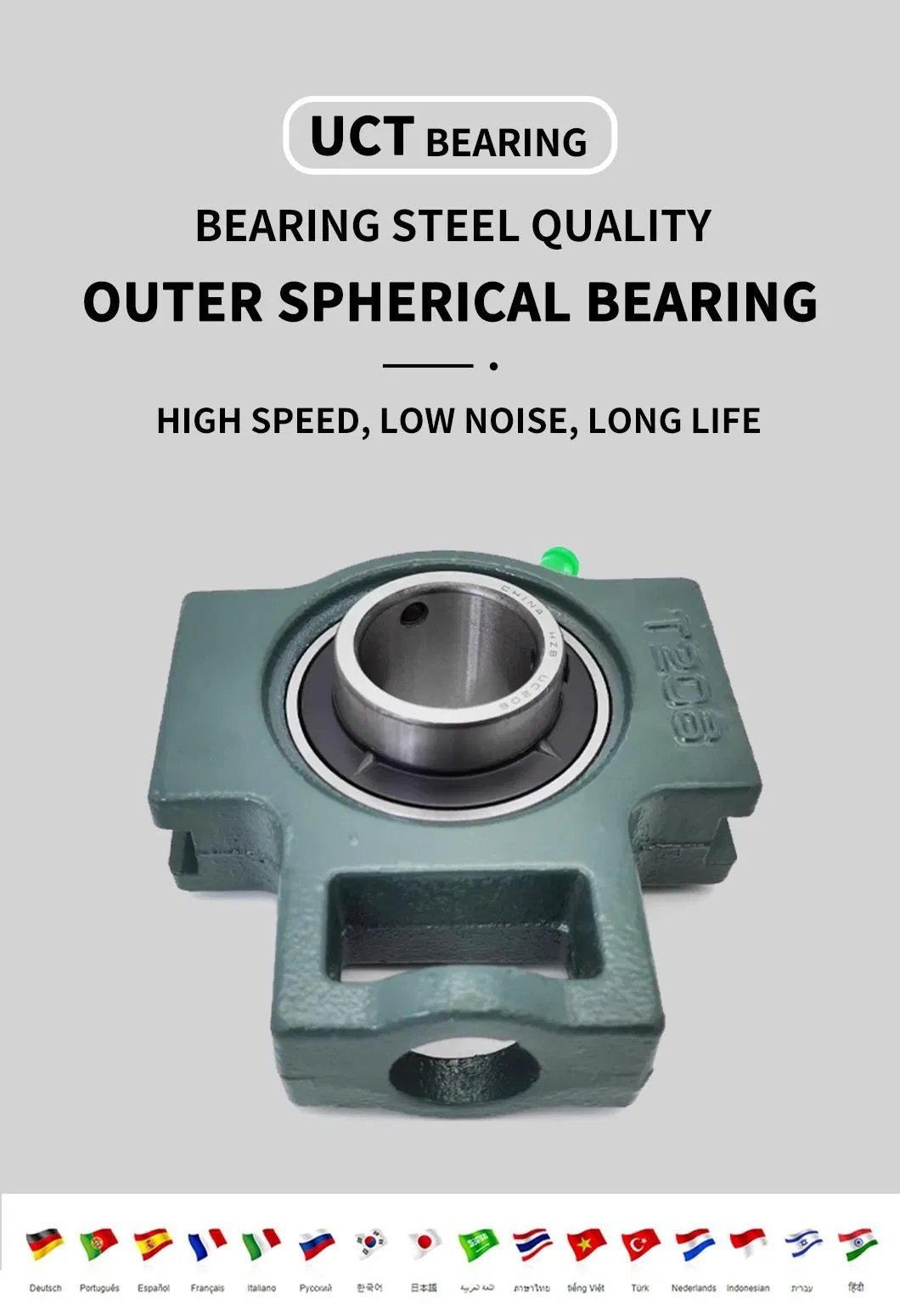 Sliding Block Bearing with Seat Outer Spherical Bearing UCT220 UCT305 UCT306 UCT307 UCT308 UCT309 Seat Bearing UCT Series Slider Seat