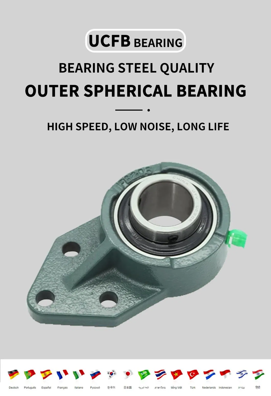 Hanging Mount Outer Spherical Bearing with Seat Ucfb Ucfb207 Ucfb208 Ucfb209 Ucfb210 Outer Spherical Bearing Seat Bearing