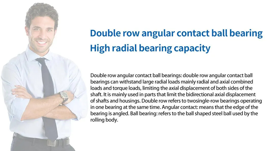 Factory Supply Bearing Manufacturers Double Row Angular Contact Ball Bearings for Sale 5200 5201 5202-2RS High Speed Angular Contact Ball Bearing