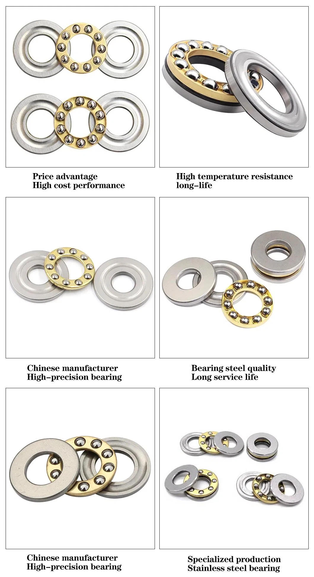 Good Price Low Noise Stainless Steel Bearings for Auto Parts Sf5-11m Sf5-12m Sf6-11m Bearings Miniature Ball Bearing Stainless Steel Bearing