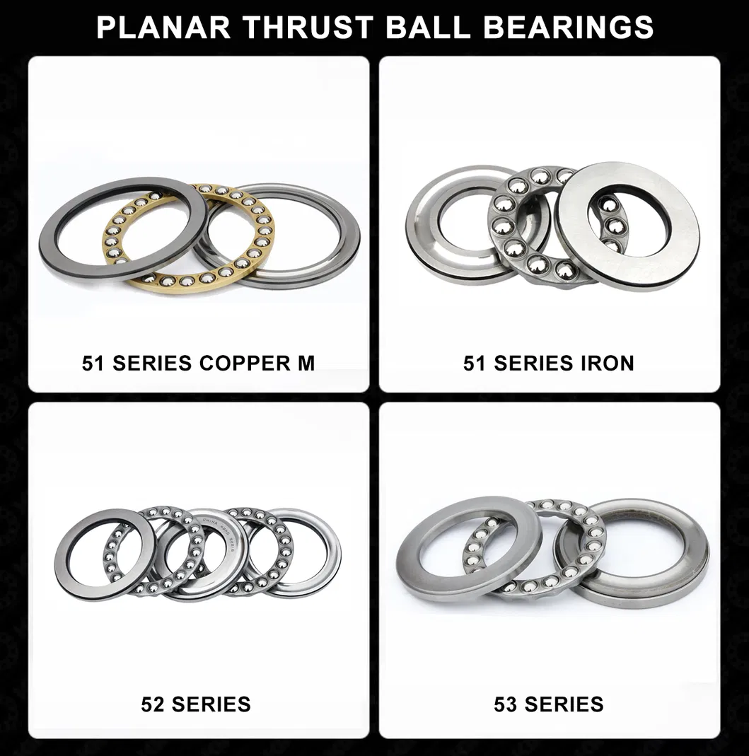 Flat Thrust Ball Bearing Bearing Steel Pressure Thrust Bearing 51416m 51417m 51418m 51420m 51422m Automotive Mchanical Bearing Rolling Bearing