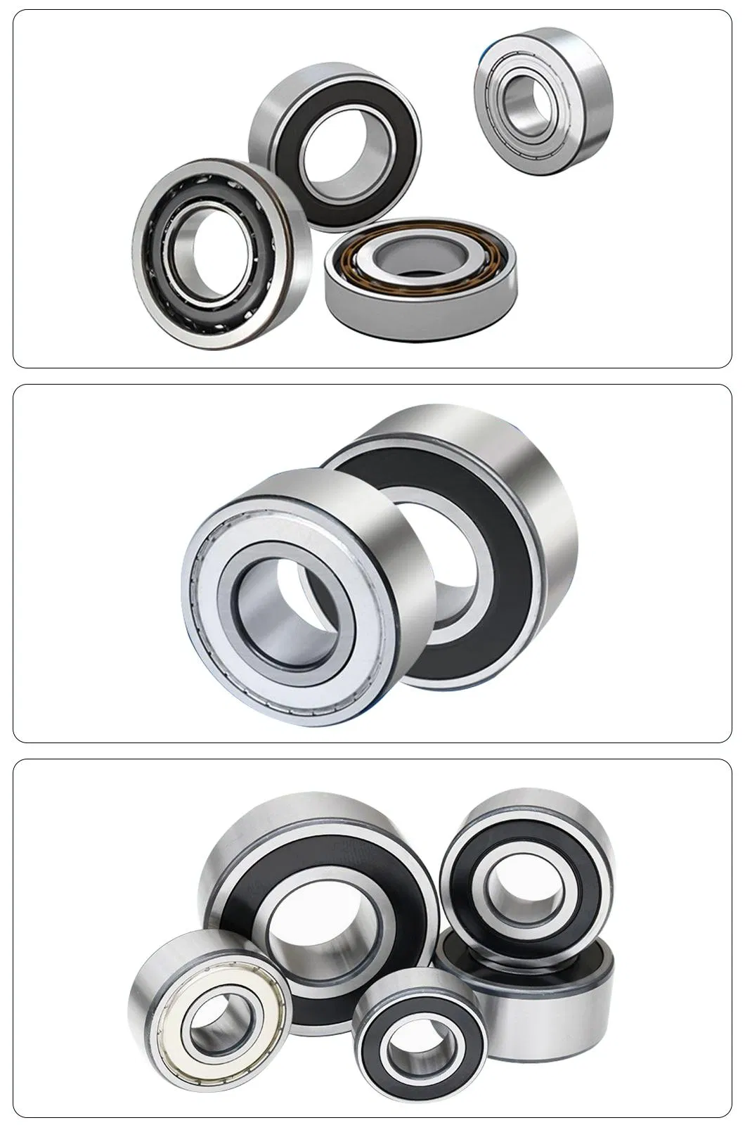 Bearings China Factory Supply Spherical Bearings 3009 3010 3011-2RS Double Row Angular Contact Ball Bearings for Mechanical Parts High Speed Bearing