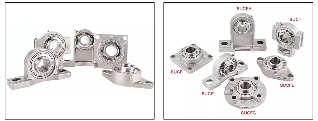External Spherical Bearing with Good Wear Resistance Sucfc201 Sucfc202 Sucfc203 Sucfc Series Boss Round Seat Bearings High Quality Bearing